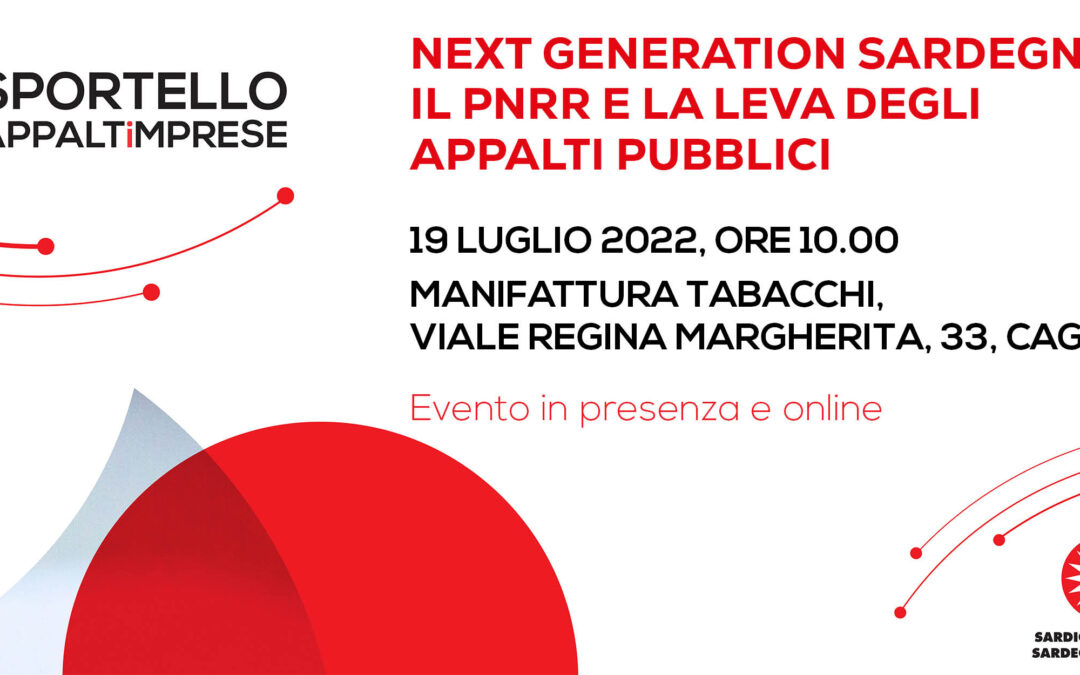 SLIDE RELATORI: NEXT GENERATION SARDEGNA: IL PNRR E LA LEVA DEGLI APPALTI PUBBLICI
